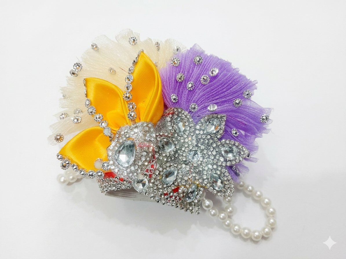 4 no laddu Gopal poshak Combo (Dress, Choli, Patka, Pagdi)