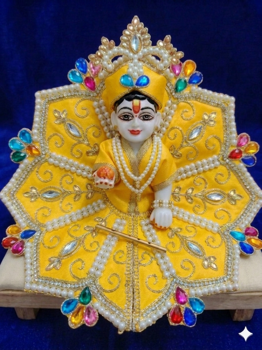 festival poshak with Papadi for thakur Ji (Size 5 No)