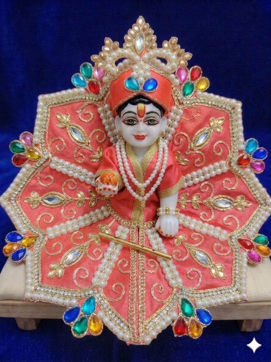 festival poshak with Papadi for thakur Ji (Size 5 No)