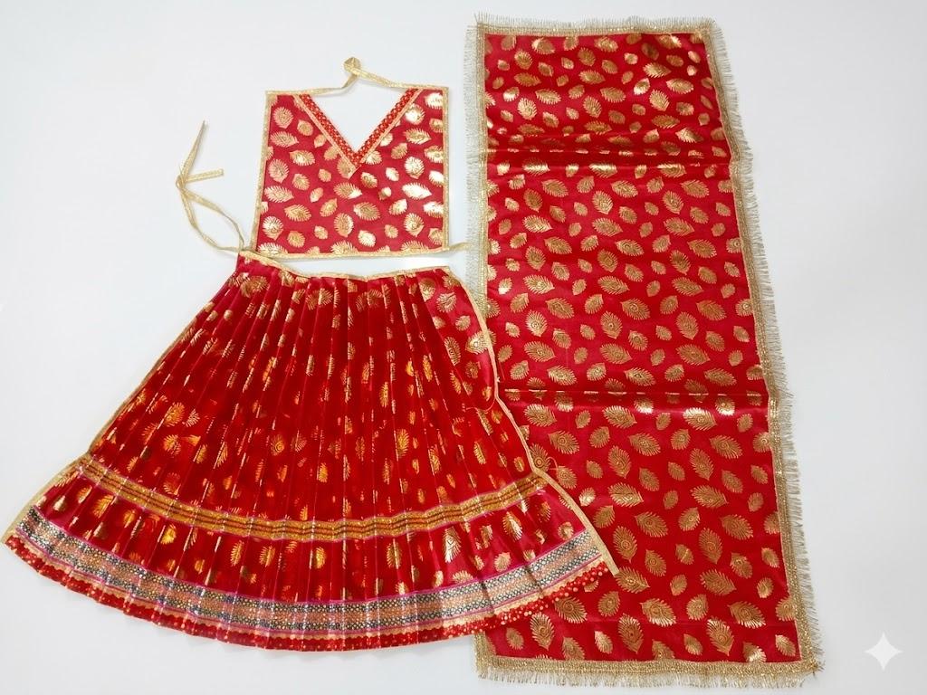 Mata Rani Poshak Red
