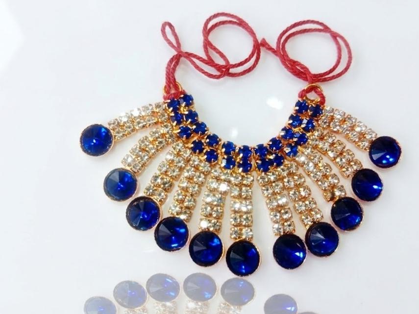 Blue necklace for Laddu Gopal Size 4 to 8