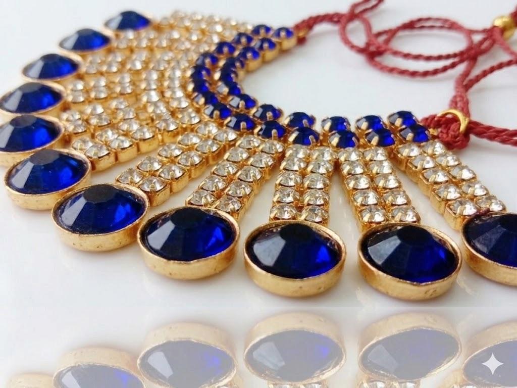 Blue necklace for Laddu Gopal Size 4 to 8