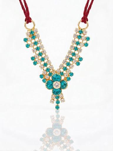 Blue necklace for laddu gopal