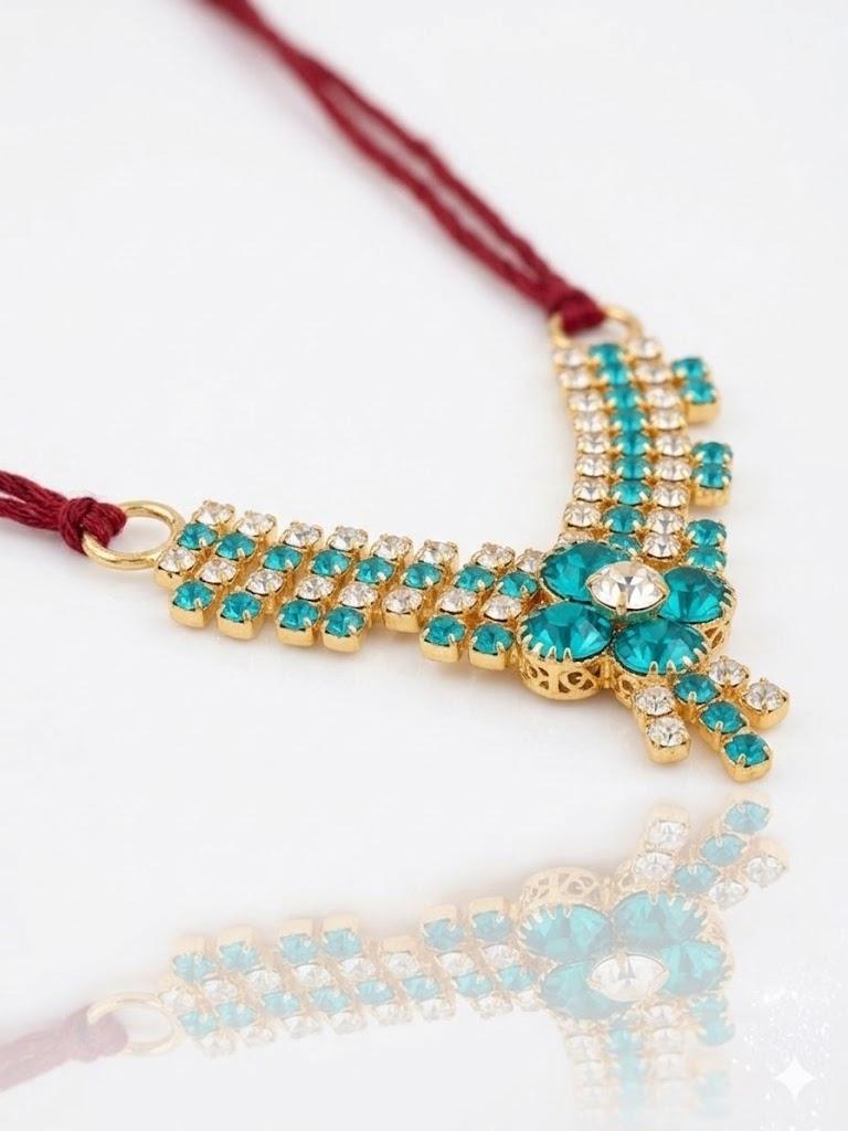 Blue necklace for laddu gopal